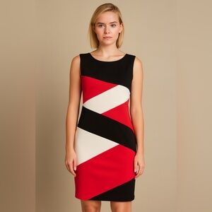 Michael Taylor color block sleeveless dress NWOT.
